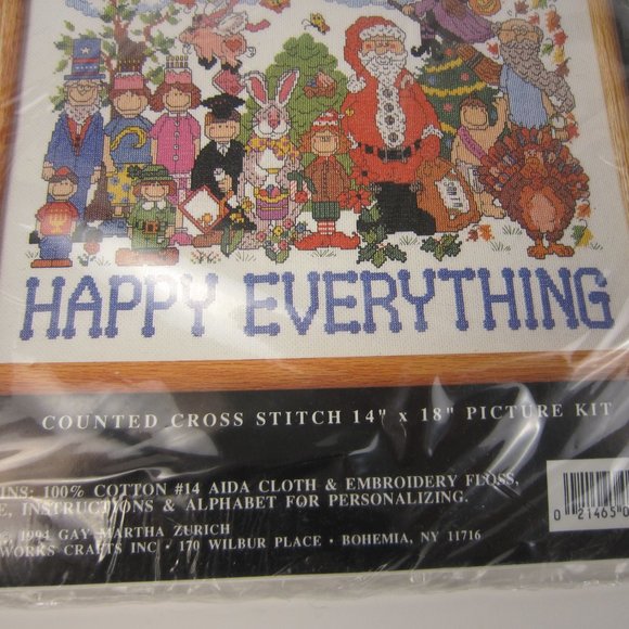 1994 Design Works #9380 Happy Everything All Holidays Counted Cross Stitch - NEW - Picture 3 of 8